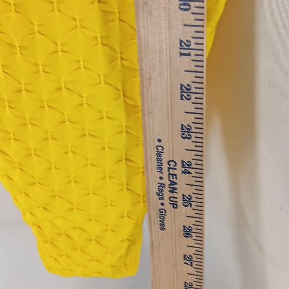 ASOS DESIGN WOMENS SIZE 10 ONE PIECE SWIMSUIT YELLOW SWIMWEAR BODYSUIT - Picture 12 of 16